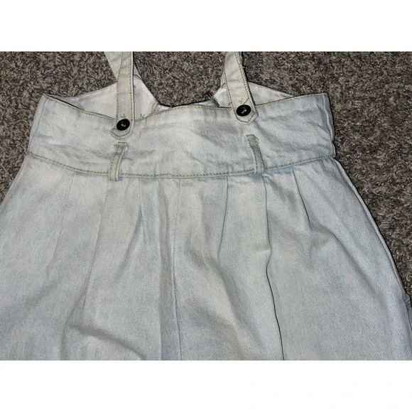 Vintage 80s 90s SWAT Light Acid Wash Denim Jeans Jumpsuit Overalls Size 9 - Picture 11 of 16